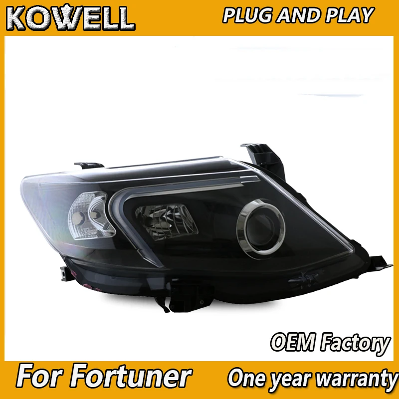 Стайлинг автомобиля KOWELL светодиодный ная фара для Toyota Fortuner фары angle eyes drl H7 hid