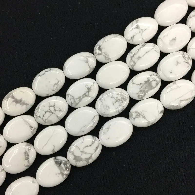 howlite Разноцветные каменные бусины, цинковый сплав, Плоская овальная форма, буфами на рукавах гладкая Форма 13x18 мм для DIY расходных материалов для изготовления ювелирных изделий из сердолика тигровый глаз говлита и т. д - Цвет: howlite