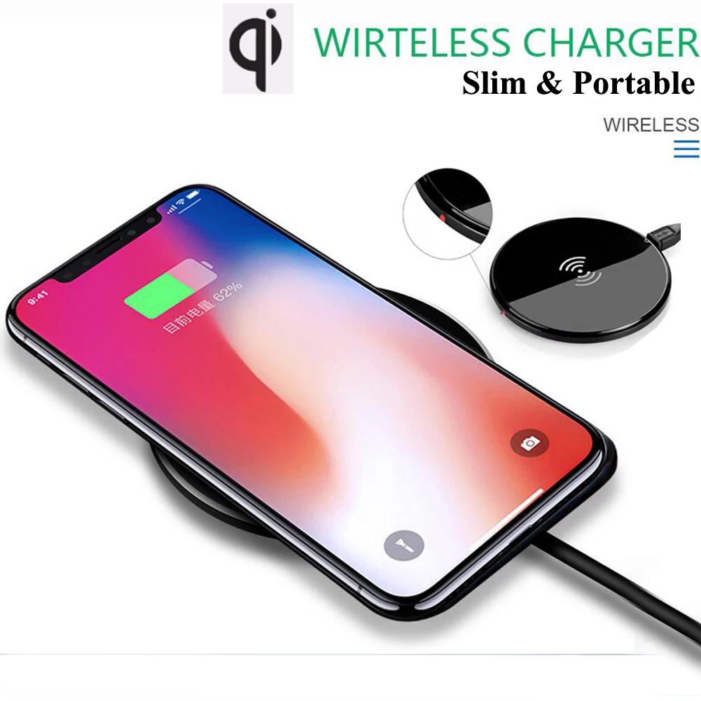 Ультратонкая Портативная подставка Jetjoy для быстрой беспроводной зарядки Qi iPhone