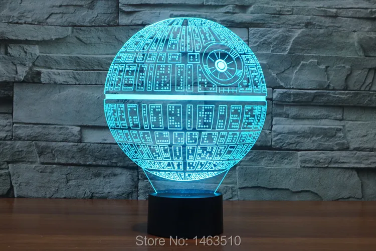 Красочные USB Star Wars Death Star 3D настольная лампа Luminaria свет в ночь удаленного коммутатора декоративного освещения праздничные подарки