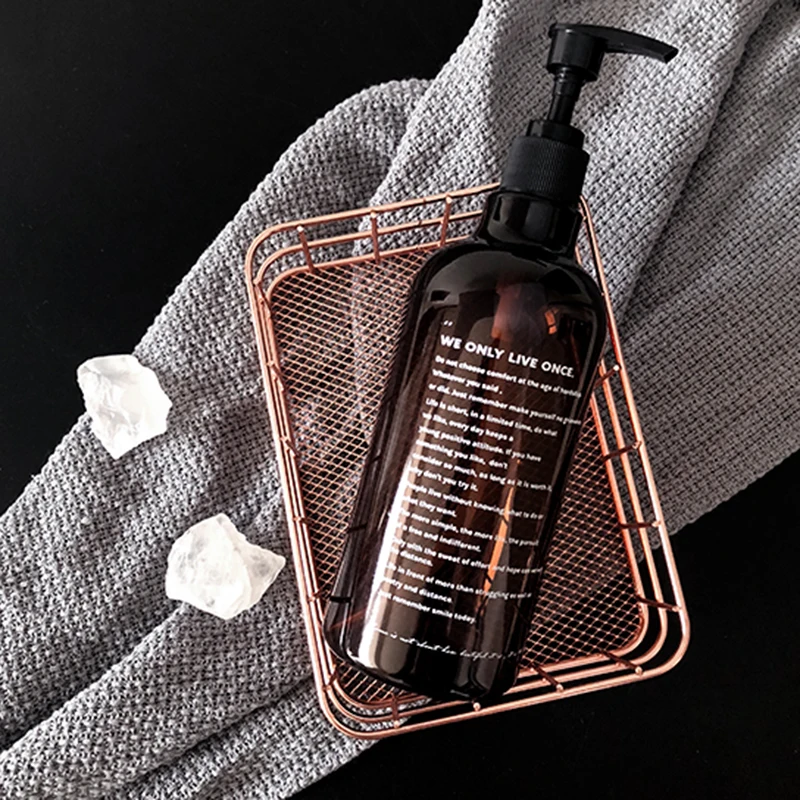 500 мл скандинавский коричневый шампунь для ванной бутылки хранения с