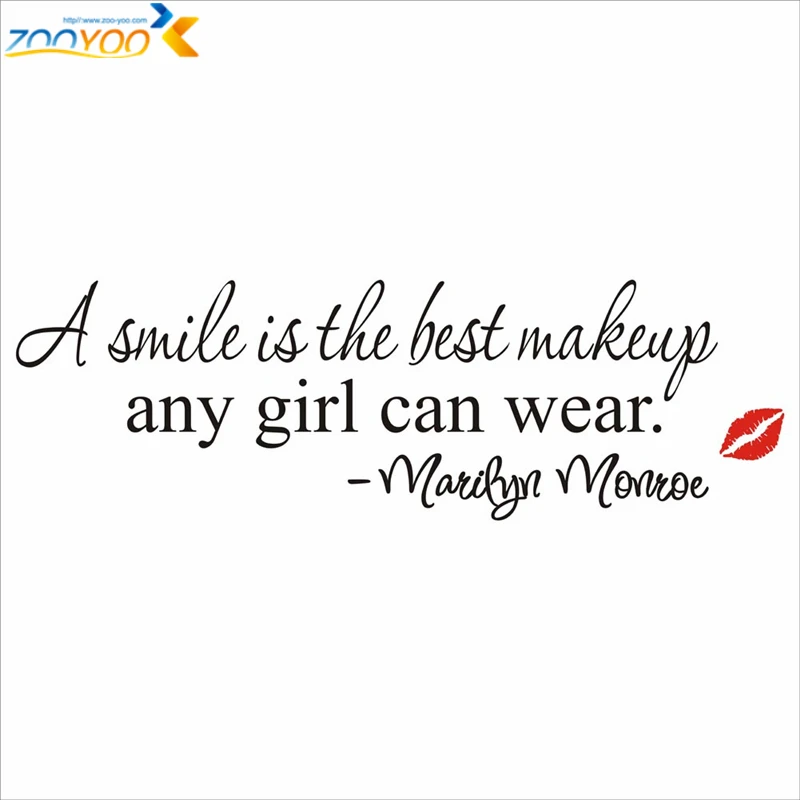 Улыбка лучший макияж домашний декор креативные настенные наклейки 8129