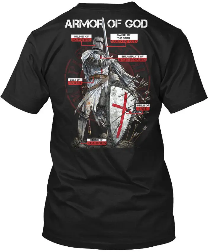 Отличный подарок футболка Armor of God 2019 модные круглые мужские футболки с коротким