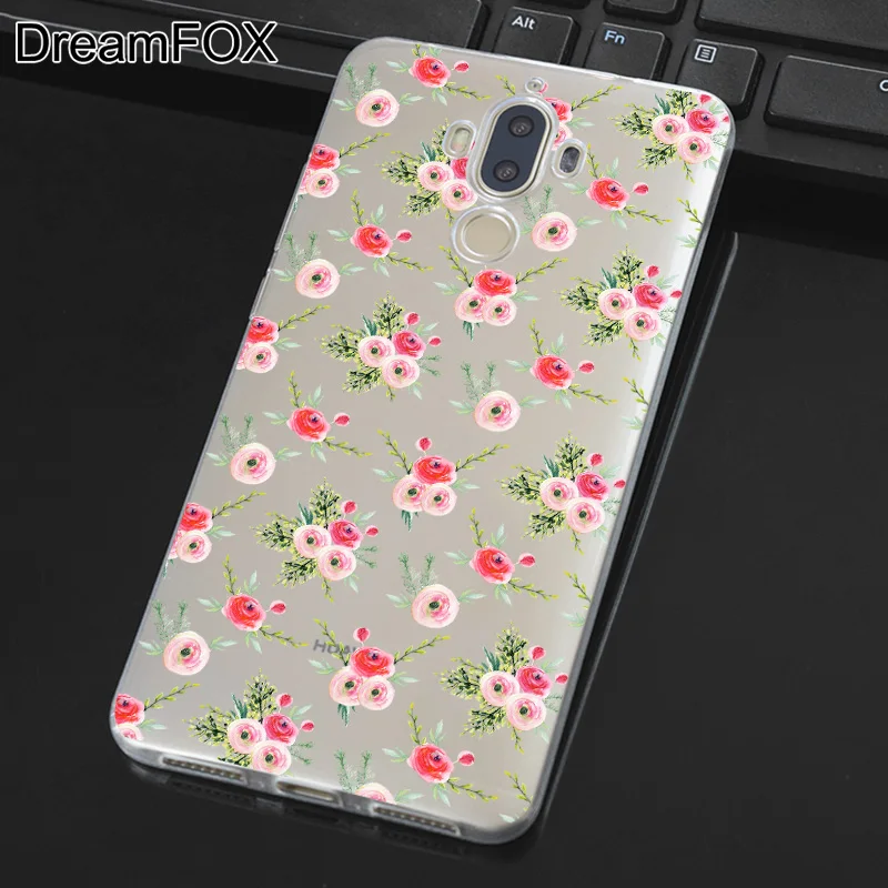 DREAMFOX L580 Fashion Flower Soft TPU Silicone Case Cover For Huawei Mate Nova 2 9 10 20 30 Lite Pro Plus |