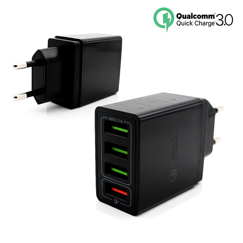 Дорожное зарядное устройство с 4 портами 6 2 А быстрая зарядка 3 0 USB быстрое для Samsung
