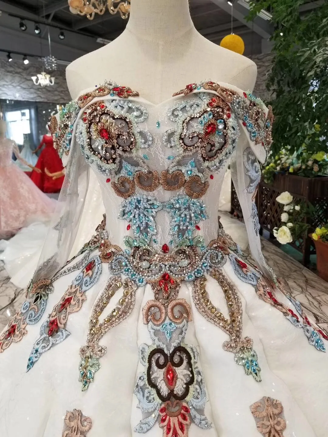 Винтажное шелковое бальное платье с вышивкой свадебные платья 2019 длинное