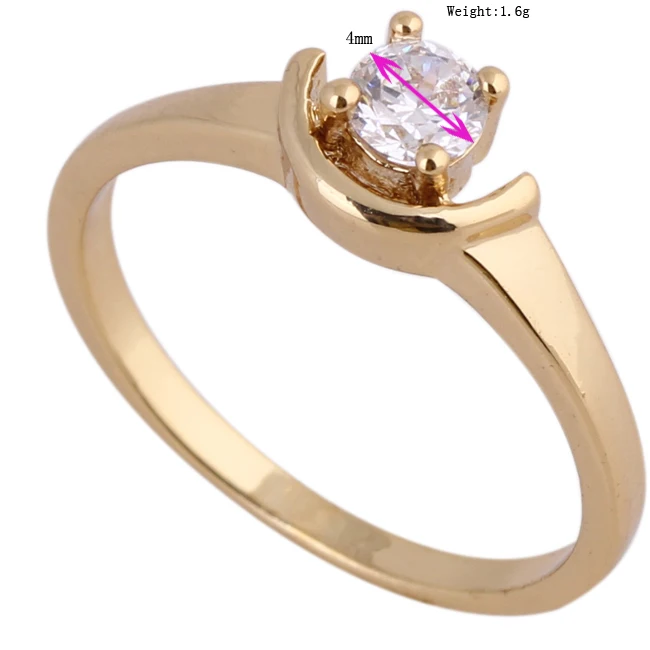 Gussiarro оптом дешевые пару Jewelry18K золото-цвет белый кубического циркония Половина