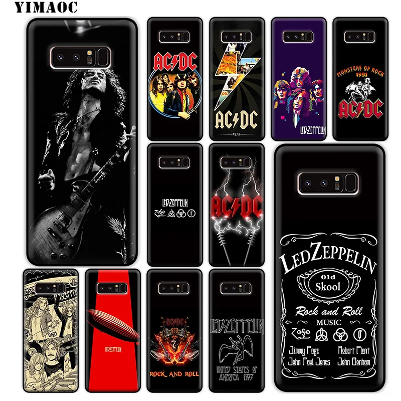 YIMAOC Led Zeppelin ACDC полосы Мягкий силиконовый чехол для samsung Galaxy Note 10 Plus 9 8 A9 A8 A6 2018 A5 A3 2017