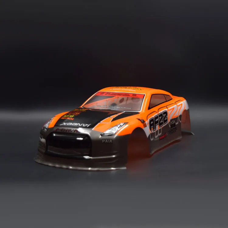 

2018 New arrival 1/10 RC racing drift car PVC painted body shell R35 size 445*185cm wheel base 260cm