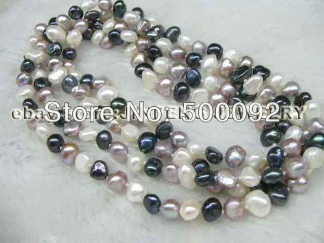 120 см многоцветное ожерелье из пресноводного жемчуга бесплатная доставка |
