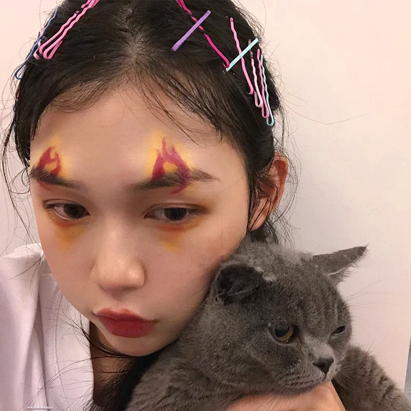50 шт./компл. ins/Популярная одежда chic kawaii 10 видов цветов Радуга заколка для волос Разноцветные Симпатичные заколки мягкие заколки для девочек