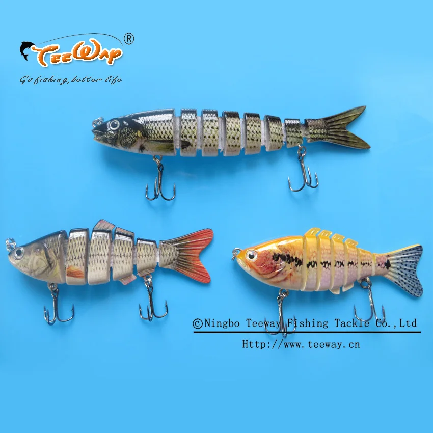 3 шт. рыболовная приманка 6 сегментов 7 8 Swimbait Crankbait тяжелая медленная Рыболовная