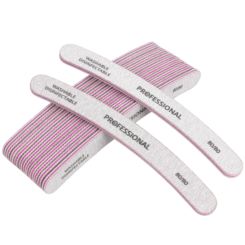 25pcs/lot Professional Nail File Buffer For Manicure UV Gel Polisher 80/80 Grit Grey Files Polishing Art Styling Tools | Красота и