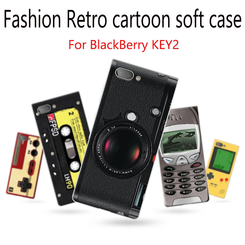 Чехол для BlackBerry KEY2 мягкие чехлы KEY 2 чехол ретро с принтом из мультфильма s задняя