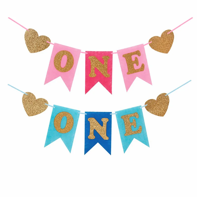 Детские 1st день рождения мальчика Председатель гирлянда для маленьких девочек
