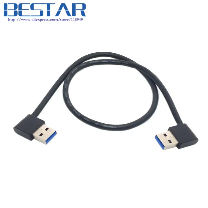 

USB3.0 USB 3.0 Type A Male 90 Degree Left Angled to Right Angled Extension Cable Straight Connection 50cm 0.5m 20cm 0.2m