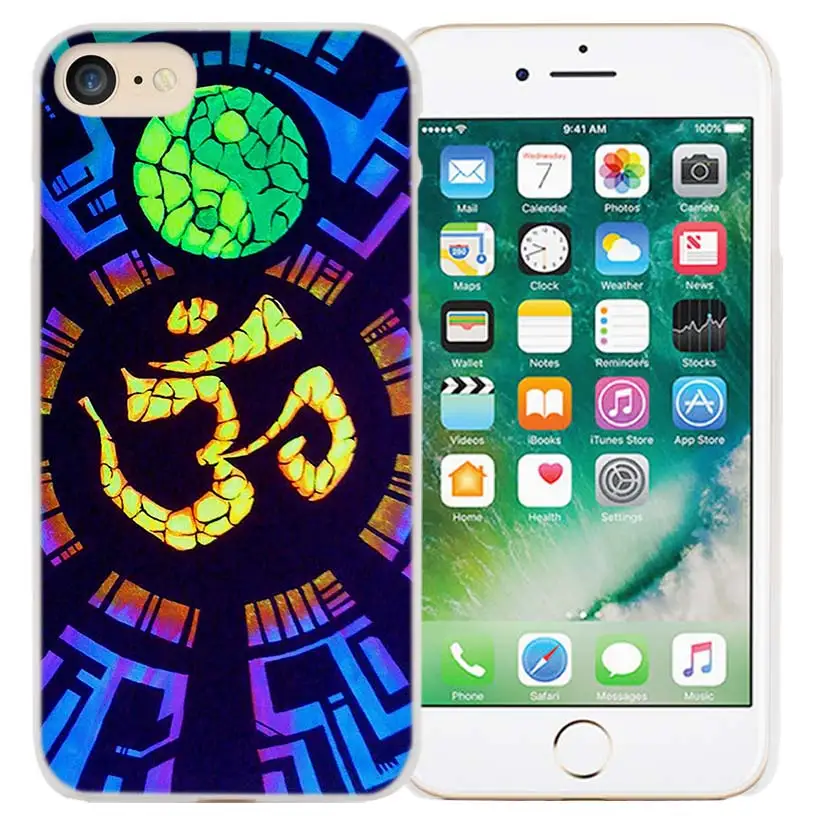19 Чехол для телефона Aum Om Yoga ДЛЯ iPhone X, 6, 6 S, 7, 8 Plus, 5S, SE, 5, 4S, 4, 5c, прозрачный жесткий чехол из поликарбоната, пластиковый чехол, милый чехол для телефона - Цвет: 19