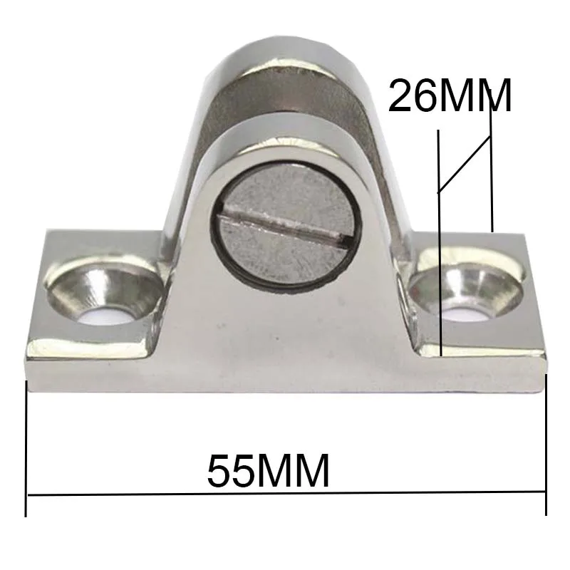 

55*26mm*1 Bimini Hinge Marine Boat Yacht Duty Deck Inch Big Heavy 90 Degree Top Fitting Screw 316 stainless steel
