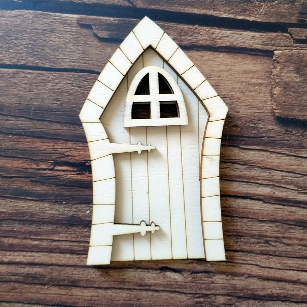 6 шт 3D DIY деревянная дверь Феи сад ремесло отделка декором сувениры домашний декор
