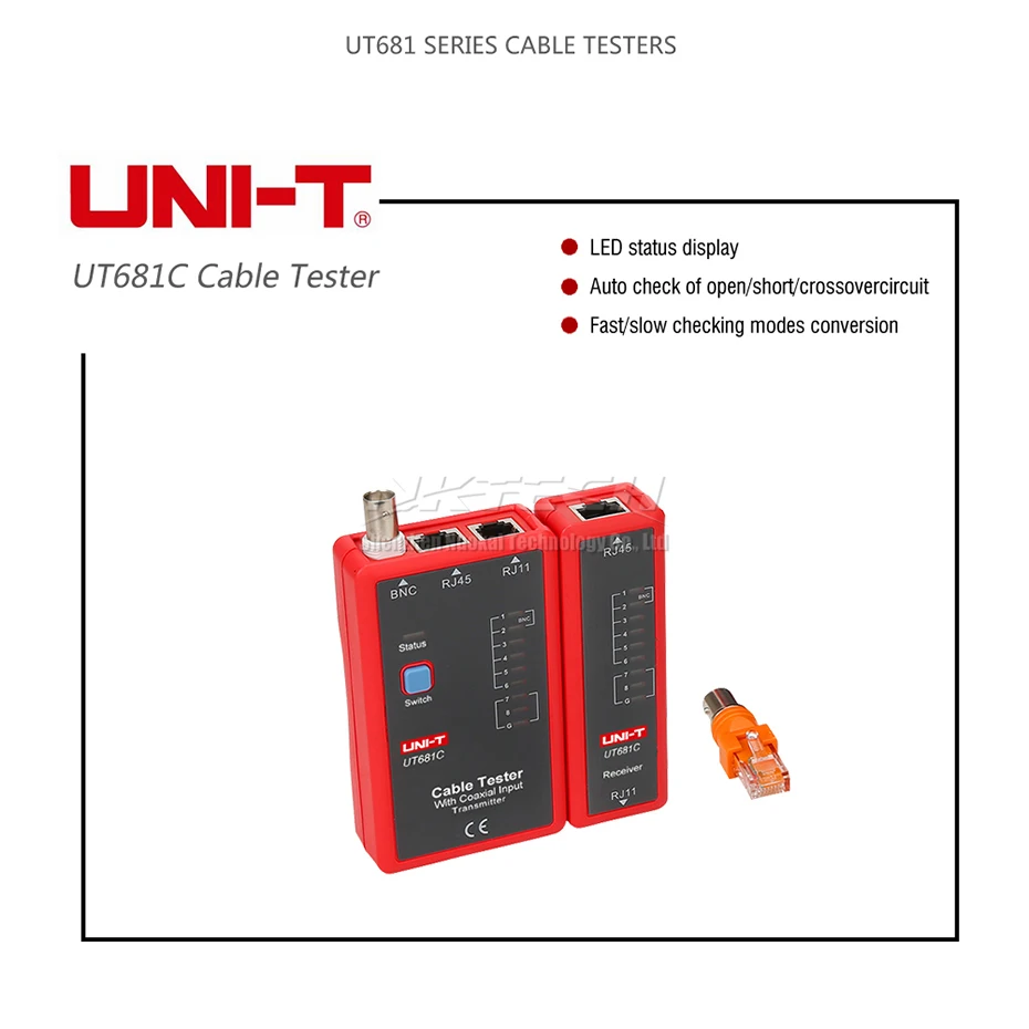 UNI-T UT681L UT681C UT681HDMI Кабельный тестер сетевой кабель трекер метр телефон BNC HDMI MINI-HDMI HD RJ45 RJ11 линейный детектор