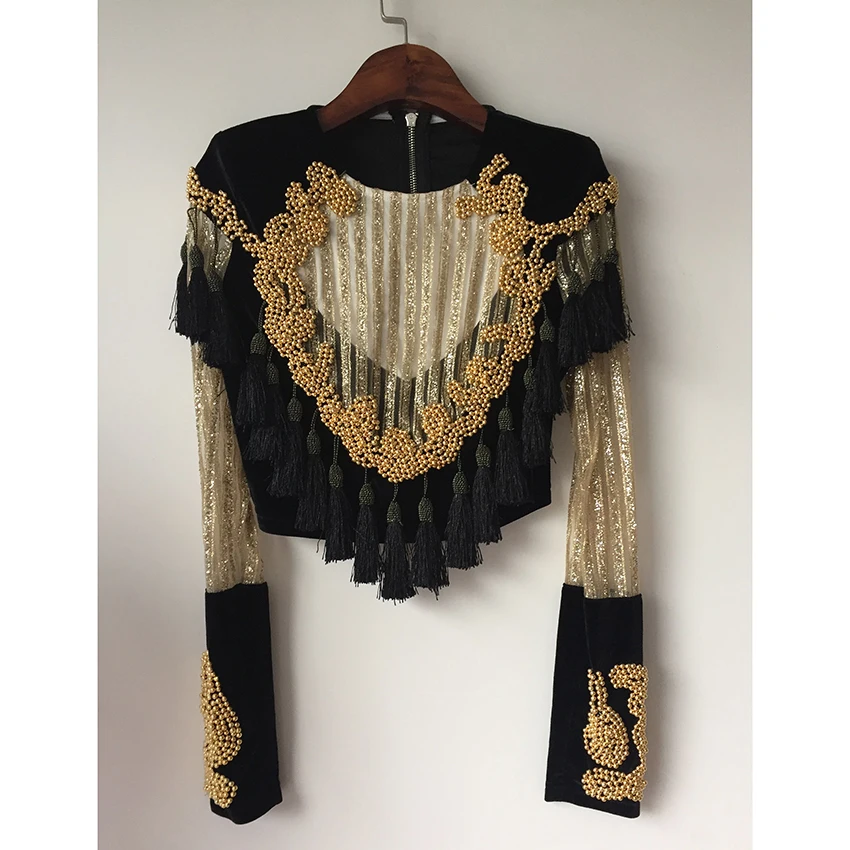 Высокое качество новейшая мода 2020 дизайнерский Топ для женщин длинный рукав