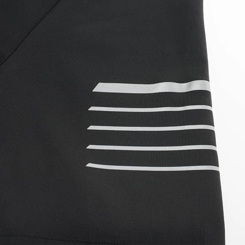 FANNAI Running Shirt Black Polyester Quick Dry Reflective Short Sleeve High Quality Top Gym Shirt Training Bodybuilding FN039