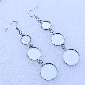 Подходят: 12 мм 16 мм 20 мм кабошоны из нержавеющей стали круглые пустые оправы для серег пустой кабошон основа для сережек DIY подарок 10 шт.лот