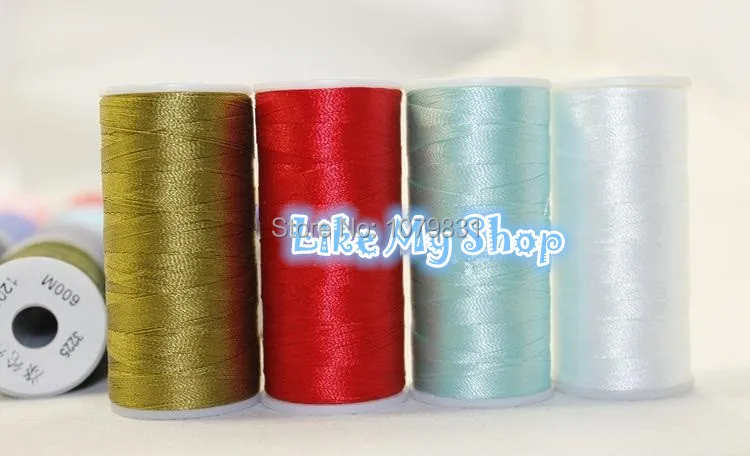 Бесплатная доставка 45 цветов полиэфирная нить для вышивки 40wt как машинная или