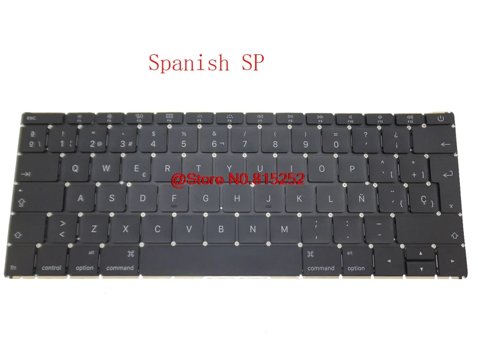Laptop Keyboard For Apple For MACBOOK A1534 Black Without Frame No Backlit Film Belgium BE/BG/UI/US English/Spanish SP/Turkey TR