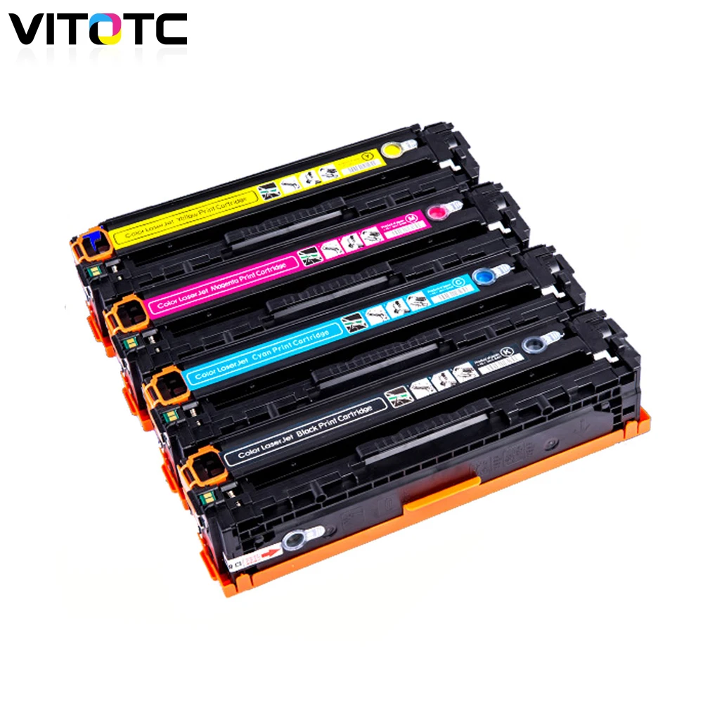 

Color Toner Cartridge CE320A CE321A CE322A CE323A 128A Compatible for HP LaserJet CP1525N 1525NW CM1415FN 1415FNW Laser Printer