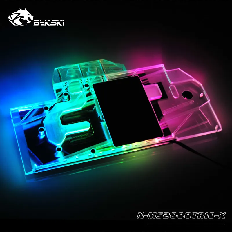 Bykski графический блок с полным покрытием для MSI RTX 2080 GAMING X TRIO графическая карта AURA