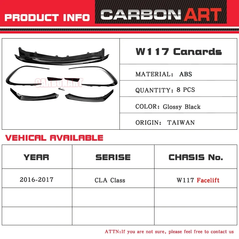 CLA Class cl45 стиль для оперения переднего бампера фартук W117 передняя губа плавник для Mercedes- подтяжки лица спортивная версия