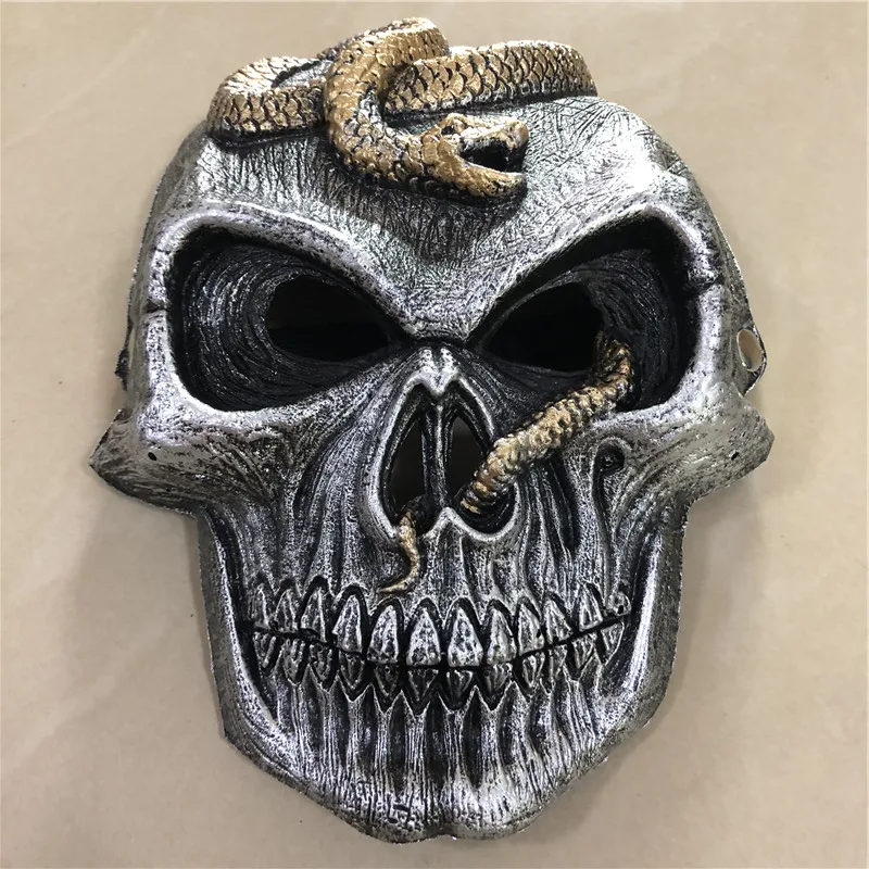 1:1 Косплей черная страшная маска змеи Скелет кино игра оружие Аниме Реквизит для