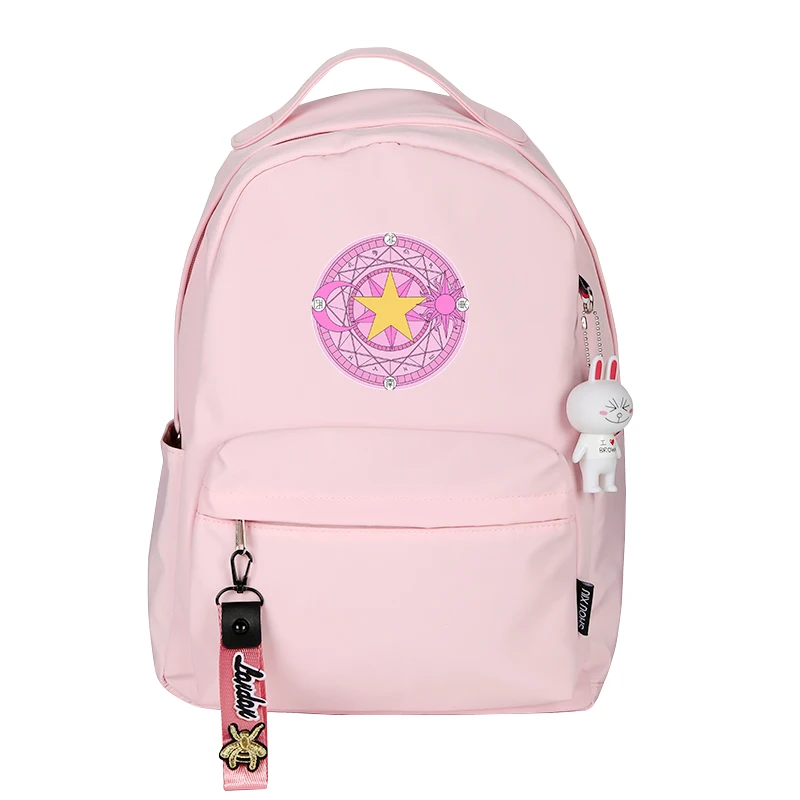 Аниме карта Captor SAKURA Kawaii женский рюкзак SAKURA милый рюкзак нейлоновые школьные сумки для девочек-подростков мультяшный рюкзак для путешествий