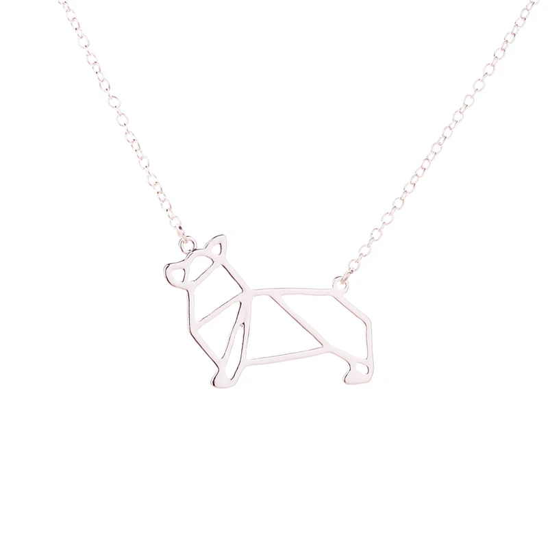 10 шт./лот модное ожерелье оригами корги геометрические украшения подвеска