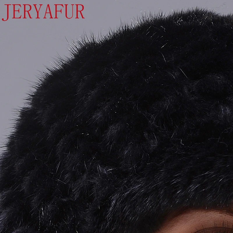 Меховая шапка jeryafur с настоящей мантией Кожаная Шапка Лыжная эластичной шапкой