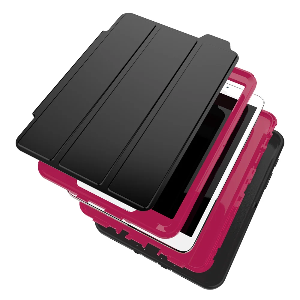 Для samsung Galaxy Tab S2 8,0 SM-T710 T715 3-Слои Smart Cover чехол противоударный ПК+ ТПУ повышенной прочности и защищенности противоударный ТПУ+ ПУ Складной чехол-подставка для планшета чехол