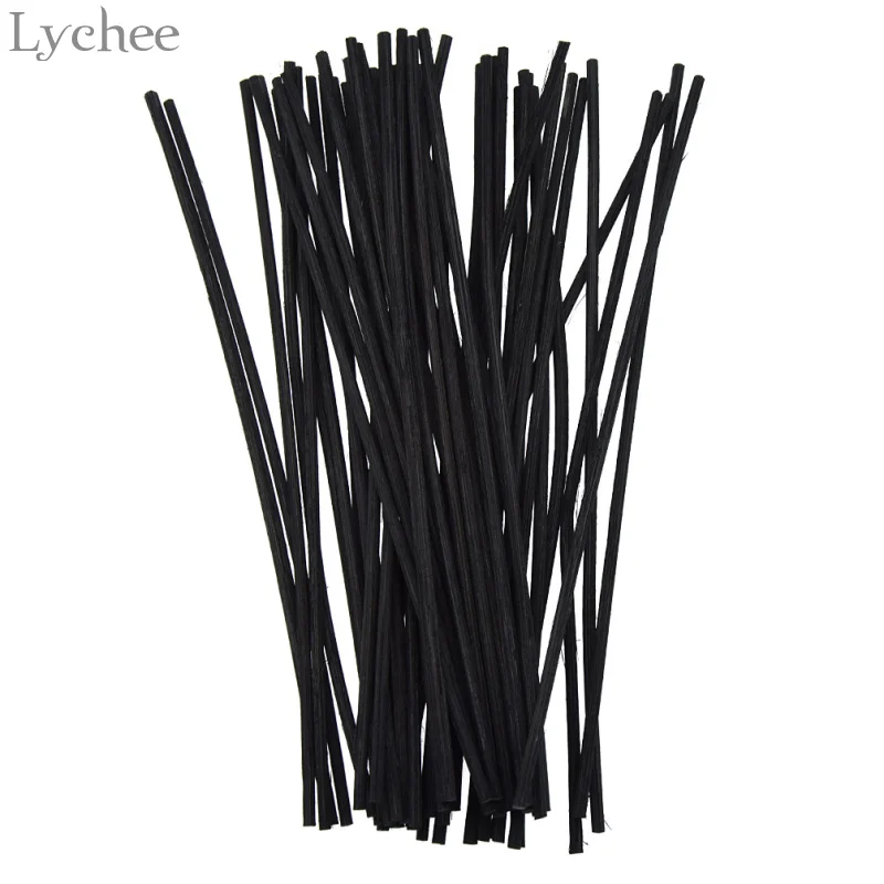 Lychee Life 50 шт. Сменные палочки из черного ротанга испаритель эфирных масел для