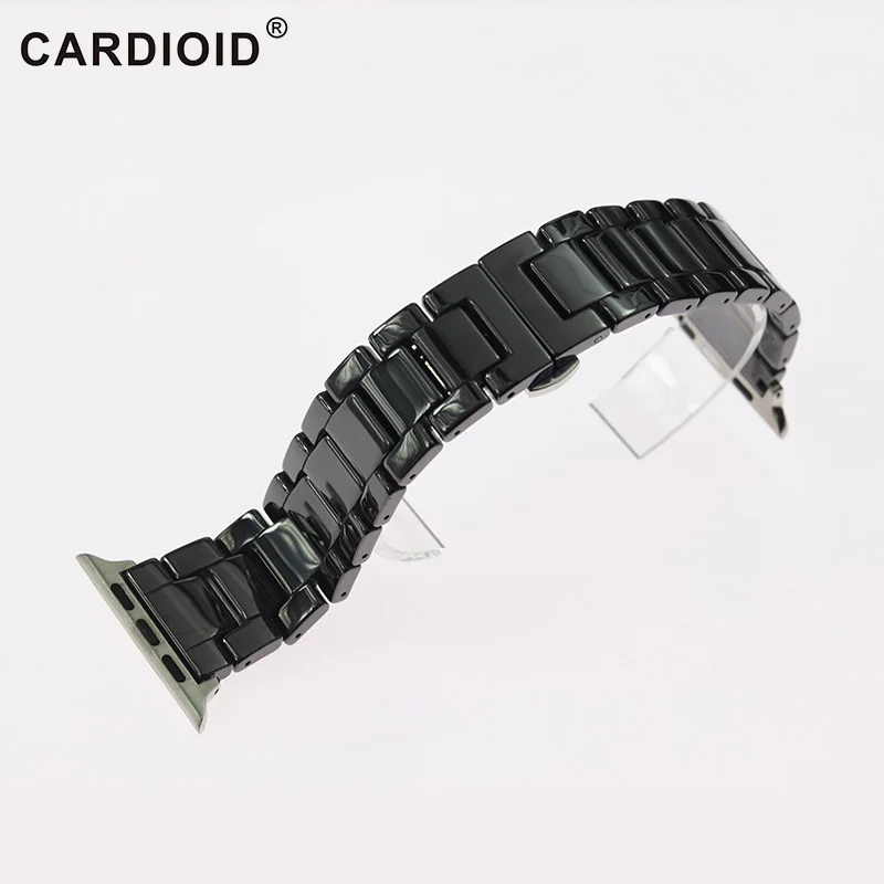 Высокое качество черный и белый керамический ремешок для Apple Iwatch Series5 2 3 4 38 40 42 44 мм часы браслет ремень ремешки для наручных часов мода