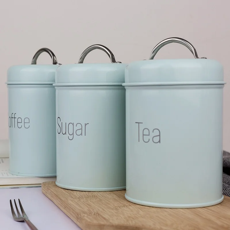 1 3 шт./компл. крышка резервуара для хранения чая кофе Suga железная кухонная утварь