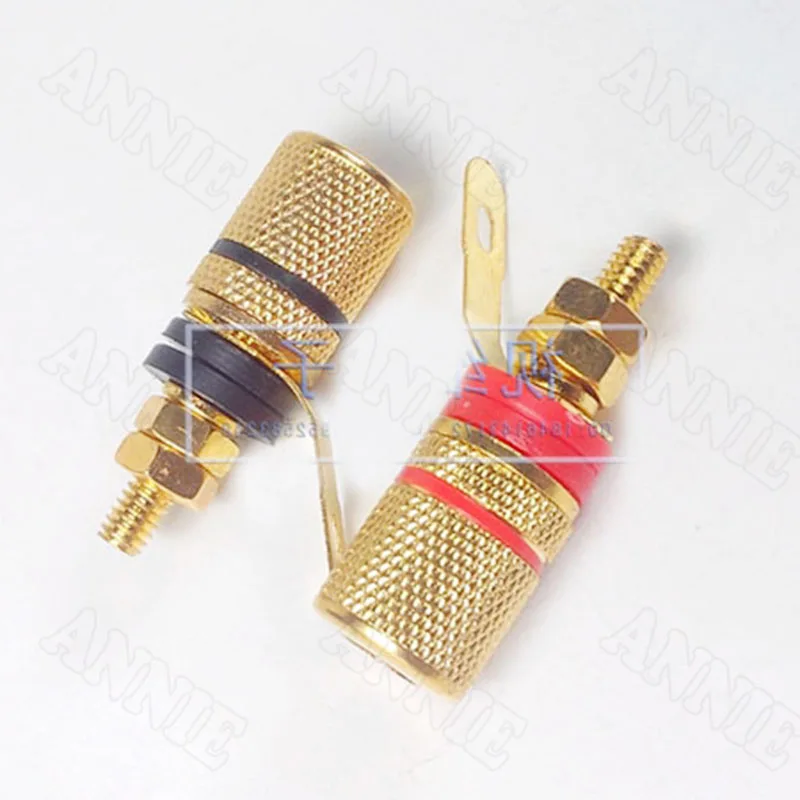 100 шт./лот позолоченный звуковой наконечник аудиоразъем для колонки коннектор