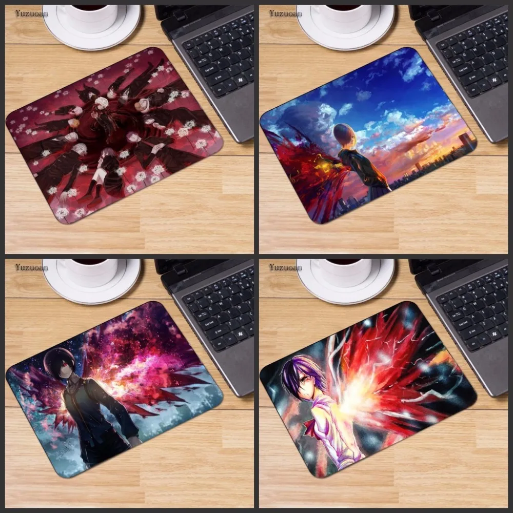 Игровой коврик для мыши Yuzuoan Hot Anime Tokyo Ghoul черный резиновый ПК ноутбук игровые