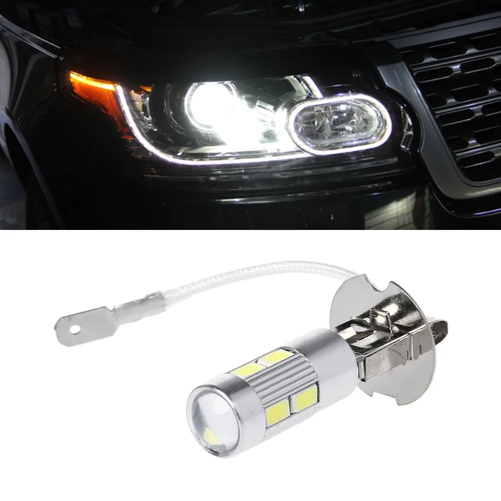 

1Pc High Quality Aluminum H3 White 10 LED 5630 SMD Fog LED Auto Bulb Tail Turn Driving Light High Beam