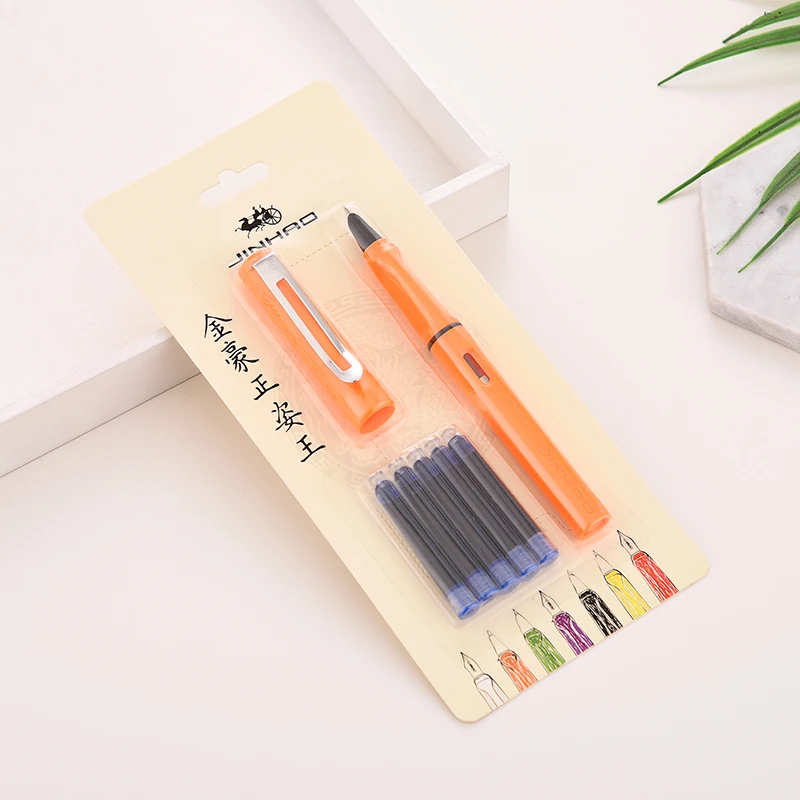 Jinhao 599a положительная осанка костюм каллиграфия ручка для письма kalem lamy Высококачественная чернильная ручка пилот Студенческая пластиковая чернильная ручка