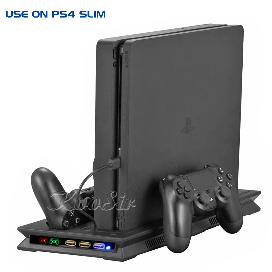 ТОНКАЯ вертикальная подставка для контроллера PS4 PRO светодиодное зарядное