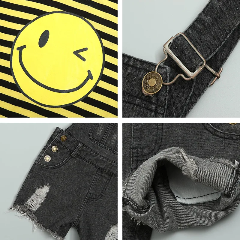 Бесплатная доставка Детский комплект Летняя Новинка 2017 г. полосатая футболка +