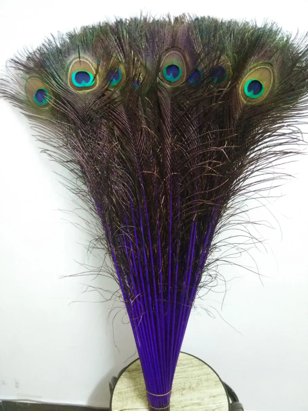 New! Purple 50 pc quality natural peacock feathers 28-32inches / 70-80cm DIY- wedding living room decorated flower vase | Дом и сад