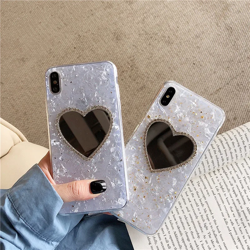 Белый зеркальный чехол GlamPhoneCase Fritillaria для iPhone X XS Max XR мягкий из ТПУ 7 8 6 6s Plus
