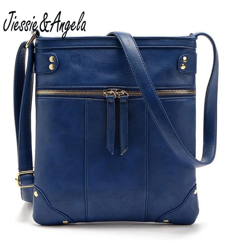 Женская винтажная сумка-мессенджер из ПУ кожи с двойной молнией | Багаж и сумки