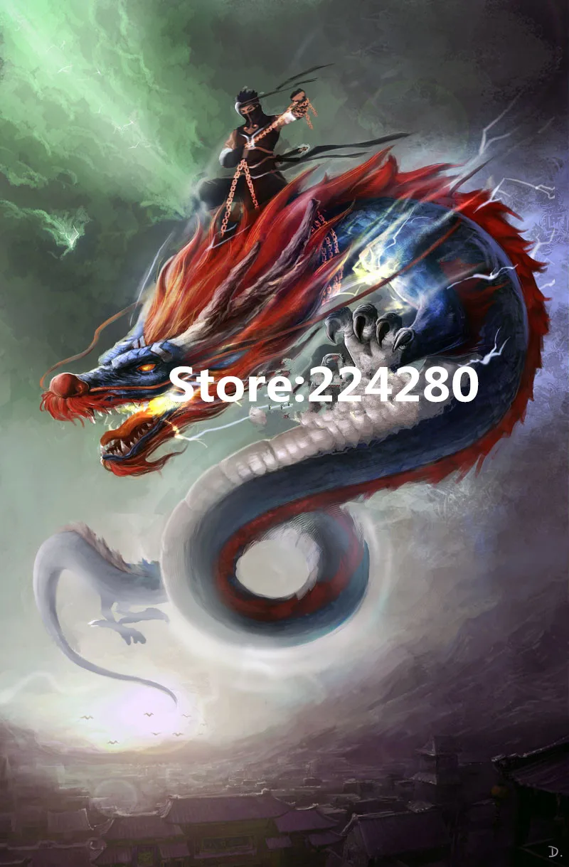 Рукоделие животное дракон 14CT без принта для вышивки наборы крестиком своими